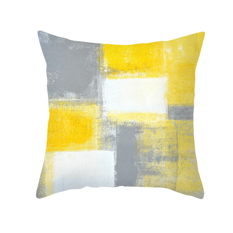 

Household Items Pure Color Striped Hugging Pillowcase Peach Skin Pillowcase Watercolor Printing Throw Pillowcase Home Decor