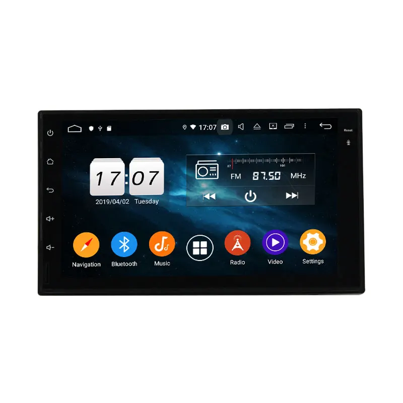 KLYDE android 9 0 octa core 2 din универсальный автомобильный dvd плеер 7 дюймов зеркальная
