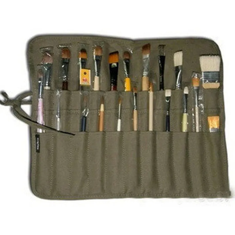 

Roll Up Pencil Case Thick Canvas Wrap Pencil Pouch Multifunctional Korean Pen Bag Large Organizer School Storage Estojo Escolar