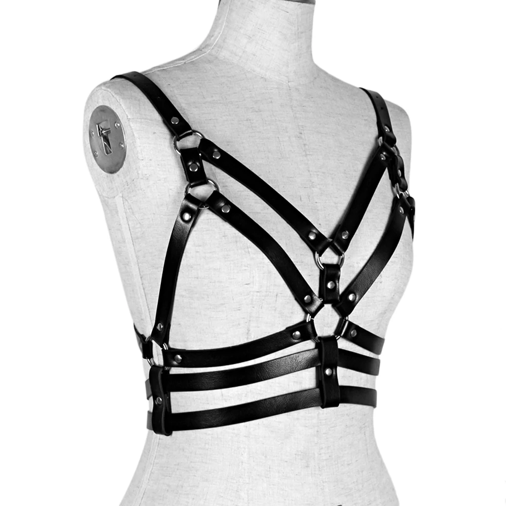 Женское кожаное нижнее белье Ddlg в стиле панк и готика сексуальные ремни для