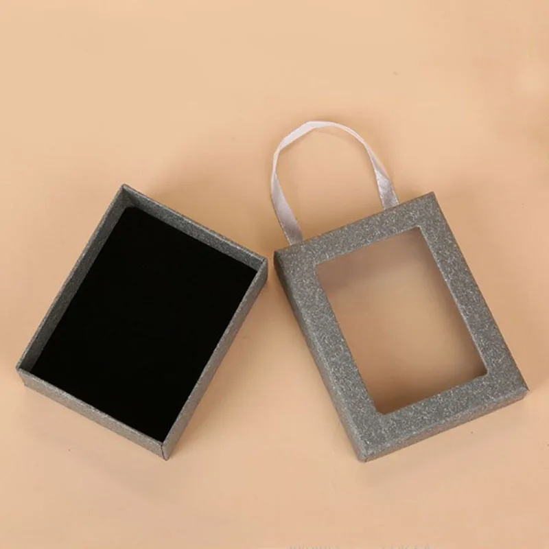 4Colors Transparent PVC Window Soap Boxes Kraft Paper Box Jewelry Open Handle Gift Packaging Wedding Favors Candy | Украшения и