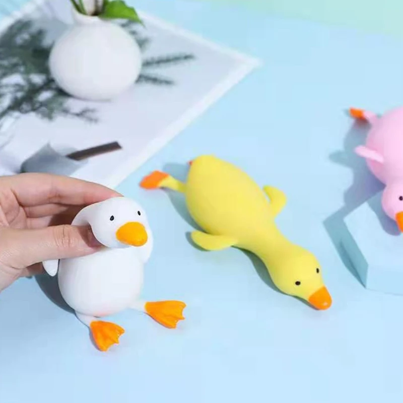 

1PC Interactive Anxiety Toy Gift for Kids Stretching Duck Pressure Relieving Vent Ball Practical Joke Toy Miniature Toy