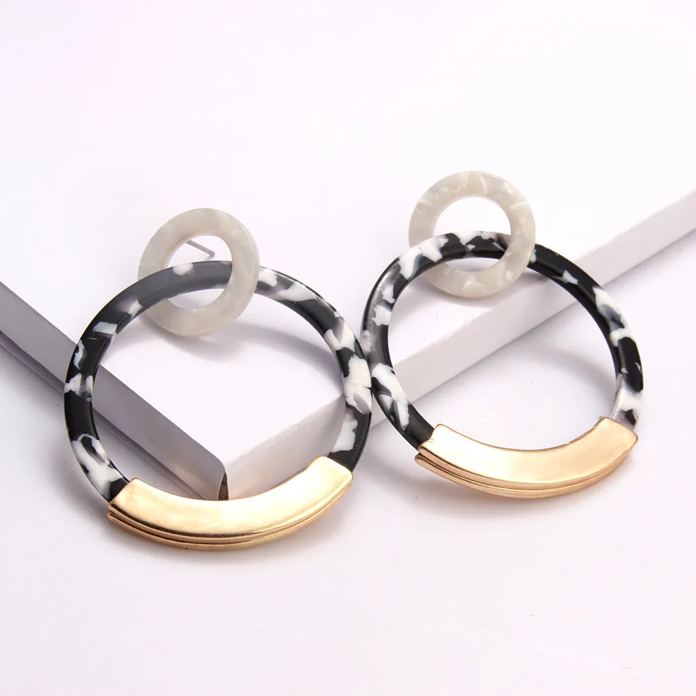 Женские акриловые серьги-подвески в богемном стиле 2020 винтажные металлические