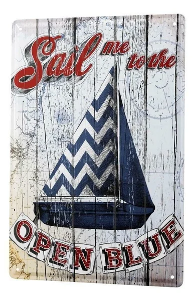 

Tin Sign Fun the open blue