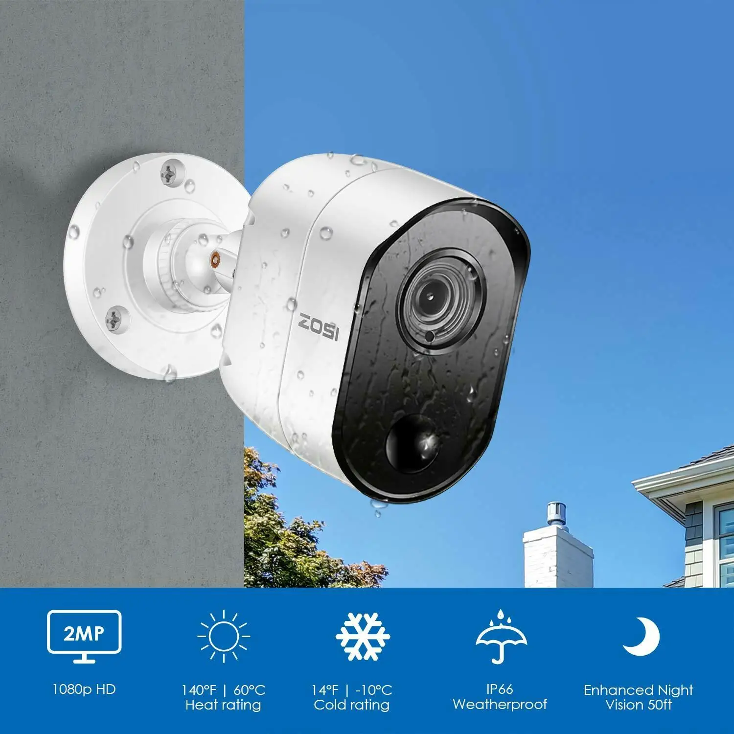 ZOSI 1080P 8 канальный CCTV PIR Водонепроницаемая камера ночного видения система рекордер DVR комплект с HDD для удаленного просмотра