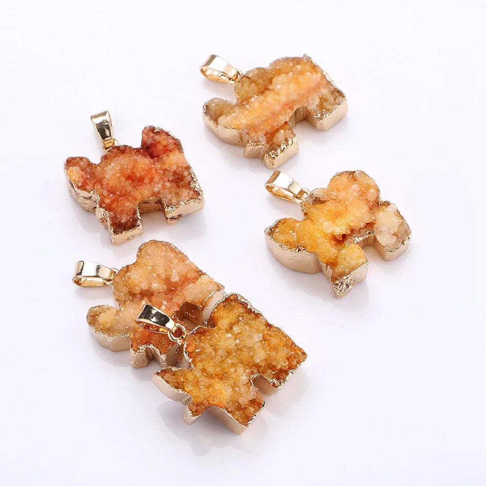 Подвеска в виде бутона из натурального камня ювелирное изделие с кристаллами