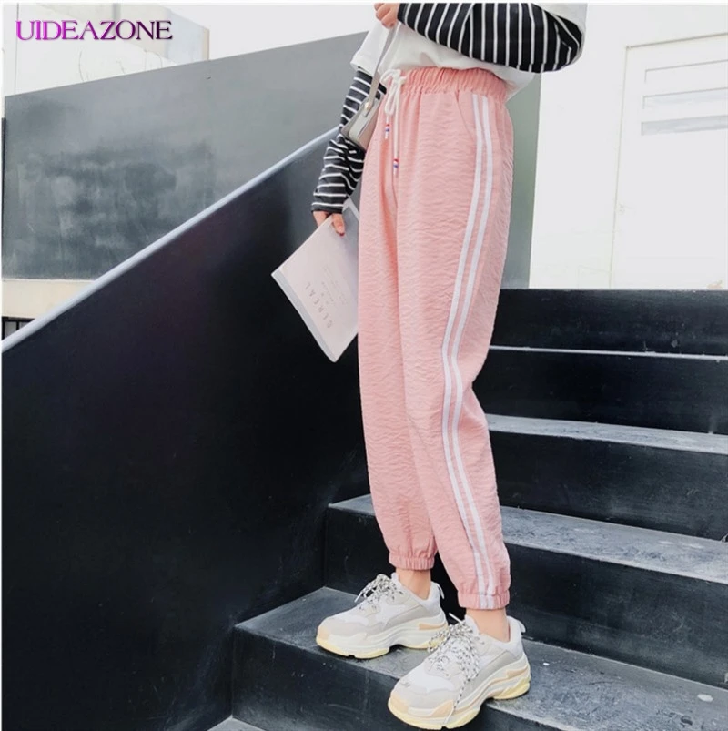 Женские спортивные брюки UIDEAZONE модные повседневные с боковыми полосками и