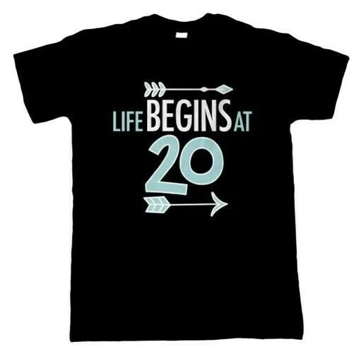 

Life Begins At 20, Mens T-Shirt - Birthday Gift Him Dad