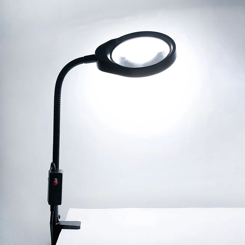 Увеличительное стекло led увеличение ремонт увеличительное стекло Светодиодная лампа с светодиодный стол лупа для вышивки для чтения