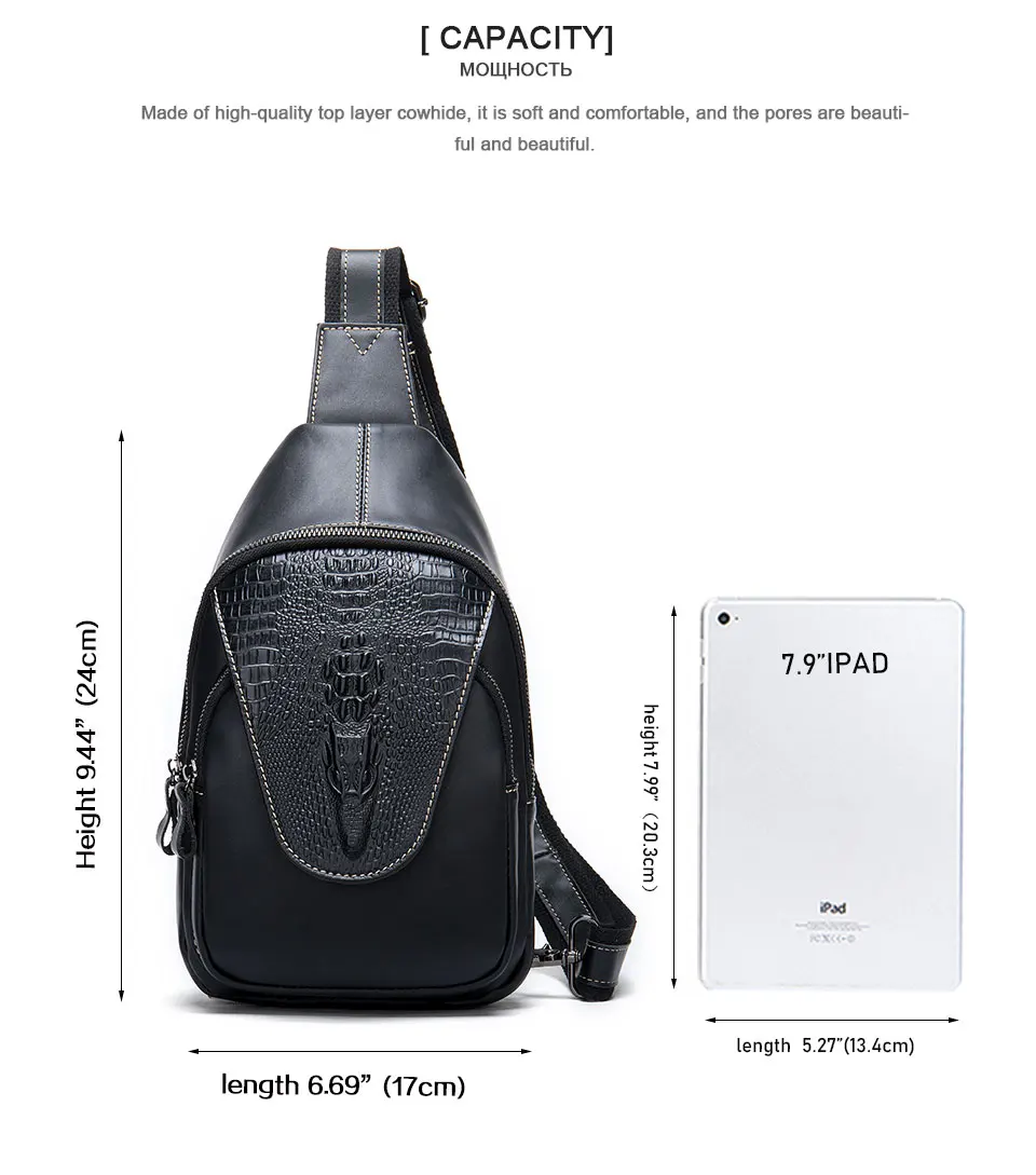 WESTAL 100% Натуральная Кожа Мужчины Сумки Горячей Продажи Картины Аллигатора