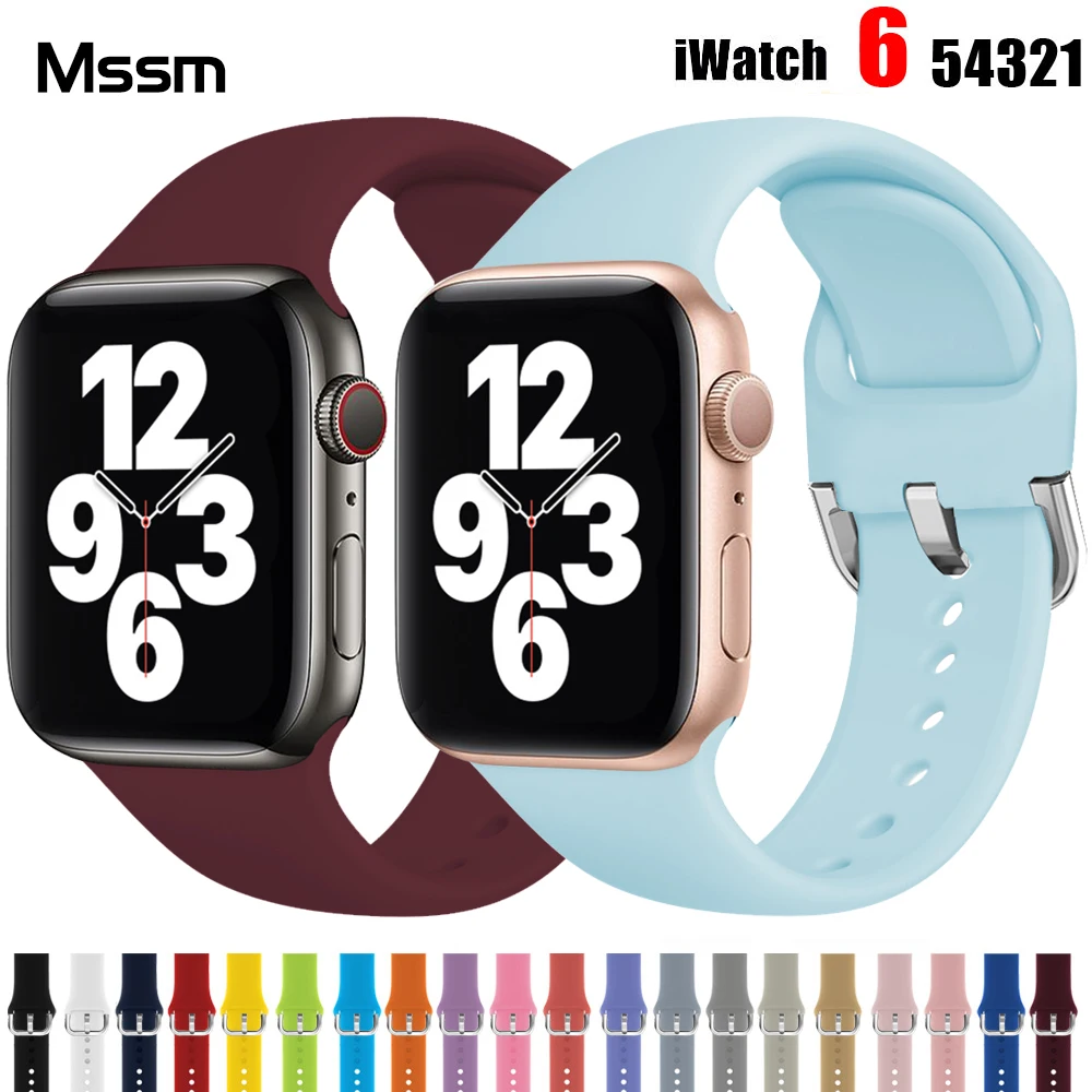 Ремешок для Apple Watch band 44 мм 40 браслет iwatch series 6 Se 5 4 3 2 1 42 38 аксессуары наручных