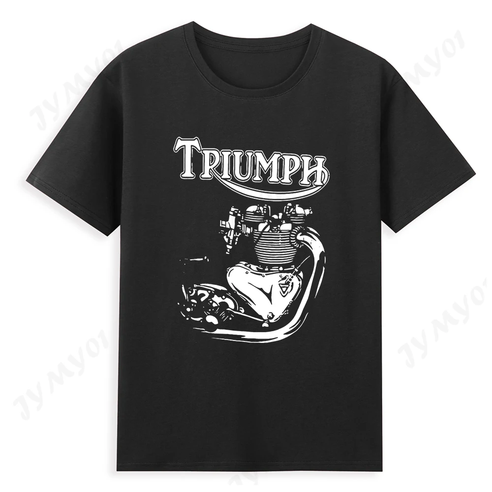 

Triumph T Shirt Men Brand Motorcycle Pattern Luxury Top Cotton Printing 2021 Summer Men's Clothing
