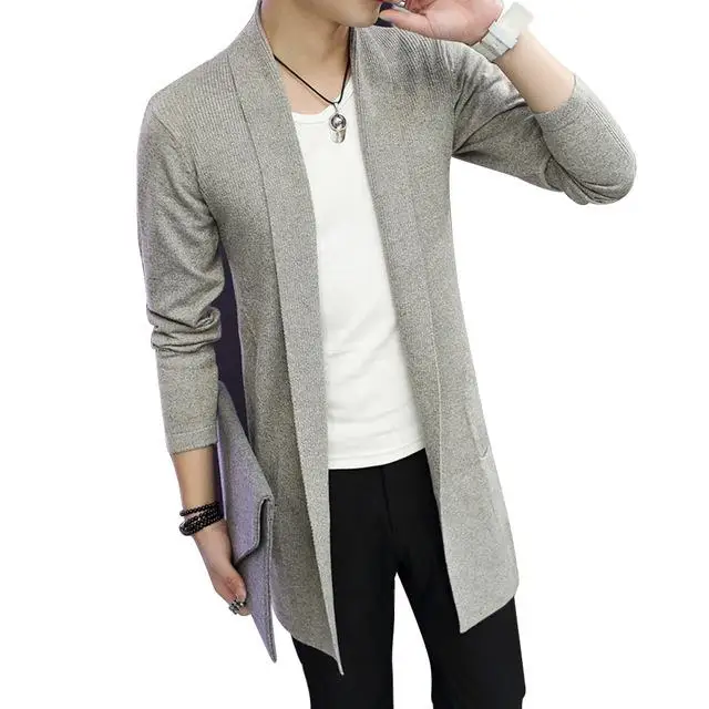 

OLOEY Men pring Autumn fashion New Casual Wool Cardigan Sweater Men Fashion Warm Soft Knit Outwear youth Coat Sweater