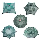 Портативная автоматическая складная рыболовная сеть в виде зонта, клетка для креветок, ловушка для ловли крабов, 6, 8, 10, 12 отверстий, Cеть, pыбоная