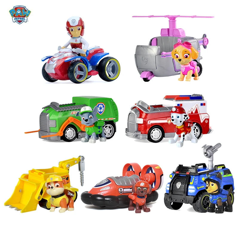 

Paw Patrol Rescue Dog Puppy Set Toy Car Patrulla Canina Toys Action Figure Model Marshall Chase Rubble Vehicle Car Children Gift