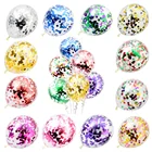 10 штпартия 12 дюймов блестящие конфетти латексные воздушные шары романтическое свадебное украшение Золотое прозрачное украшение для дня рождения для детей b