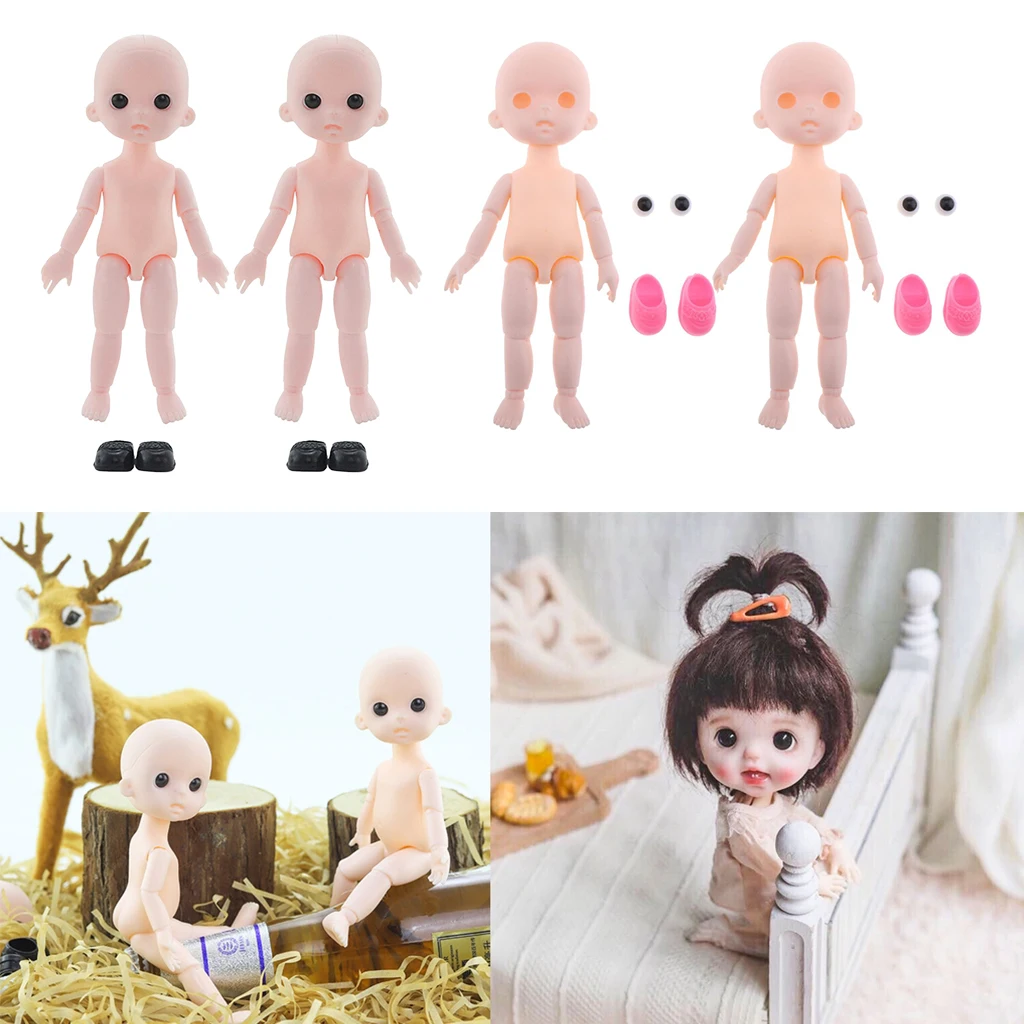 

4 Pieces 16cm Flexible Plastic Doll Body DIY Replacements Accessory