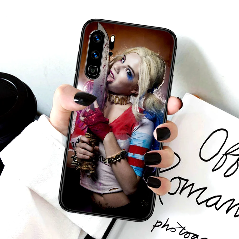 

Harley Villain Quinn Phone Case For Huawei P Mate Smart 10 20 30 40 Lite Z 2019 Pro black Waterproof Painting Funda 3D Coque Tpu