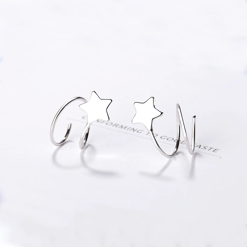 Новые минималистичные серьги в виде звезд весенние Вращающиеся Серьги