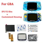 Корпус на заказ с комплектами ЖК-экранов IPS V2 для GBA комплекты подсветки Kits с чехлом для GameBoy Advance ips v2 Screen