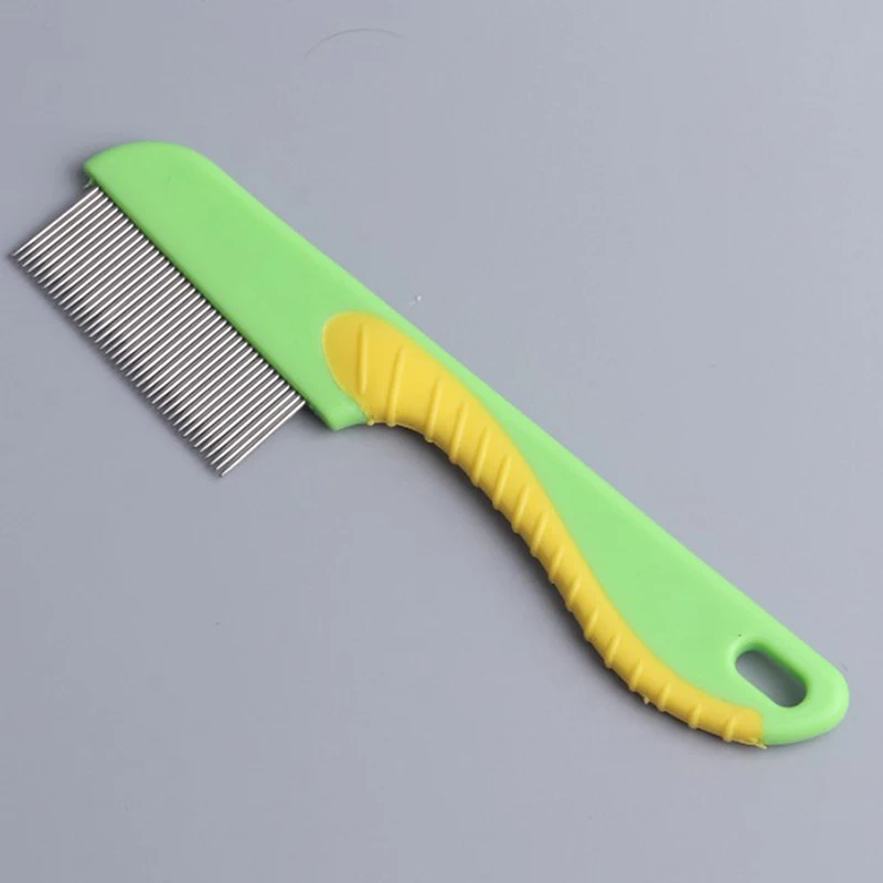 Расческа от вшей для домашних питомцев собак кошек из нержавеющей стали длинная