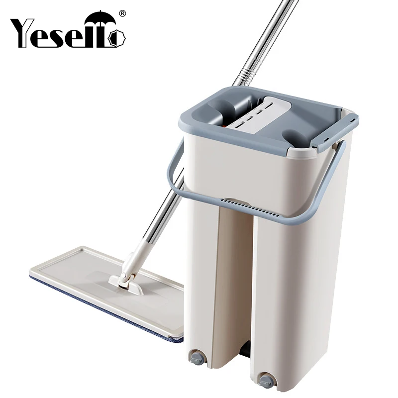 Швабра Yesello Magic с автоматическим вращением ленивая вращающаяся тряпка для уборки