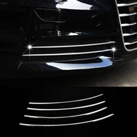 car front fog lamps cover grille slats trim stickers for audi a6 c7 2012 2015 exterior fog lights decoration strips accessories