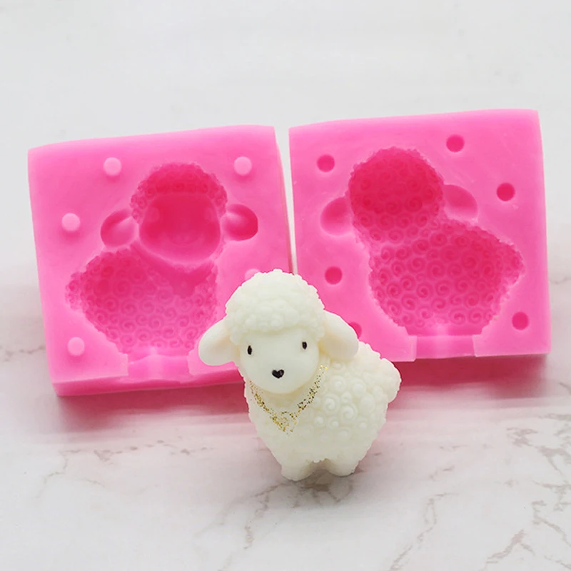 

3D Cute Cartoon Lamb Silicone Mould Fondant Cake Decorating Mold Sugarcraft Chocolate Baking Tool Kitchenware For Cake Gumpaste