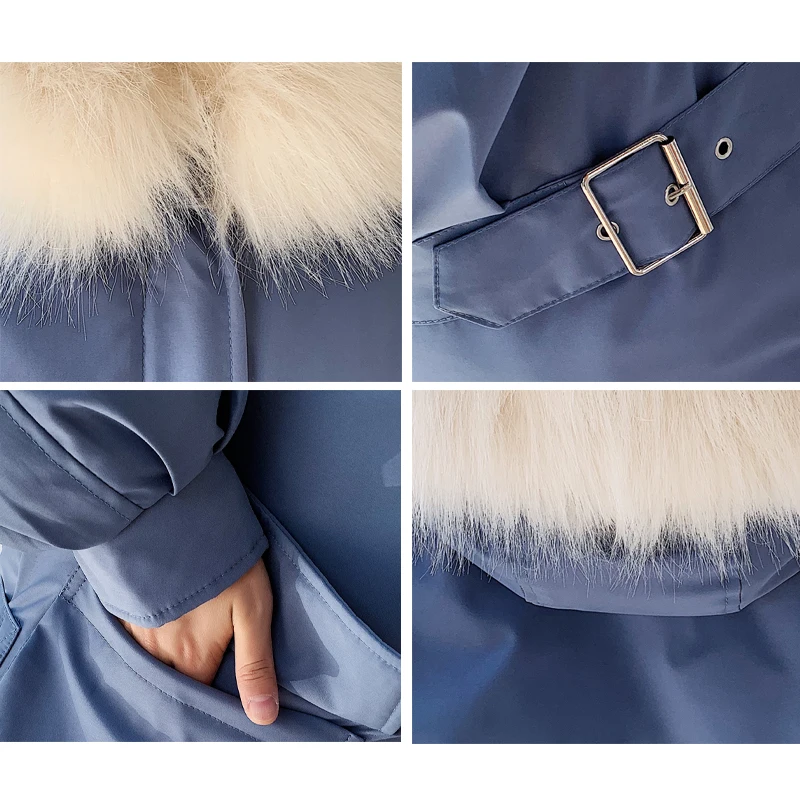 

2020 Winter Jacket Women Wool Liner Hooded With Fur Collar Oversized Overcoat Thick Coat Warm Fleece Outwear women's parkas