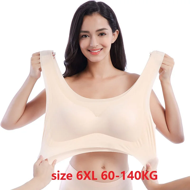 Для женщин Большие размеры спортивной 6XL пуш ап бюстгальтер спортивный Топ для