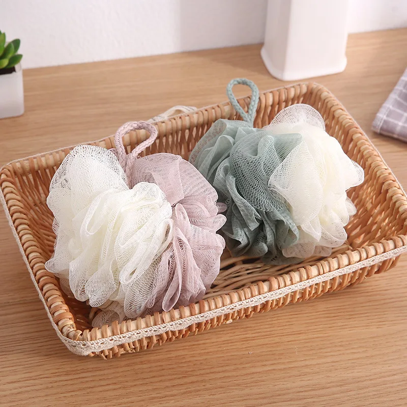 Скруббер сетка для чистки тела модный шарик ванны Холодный Шар банное полотенце