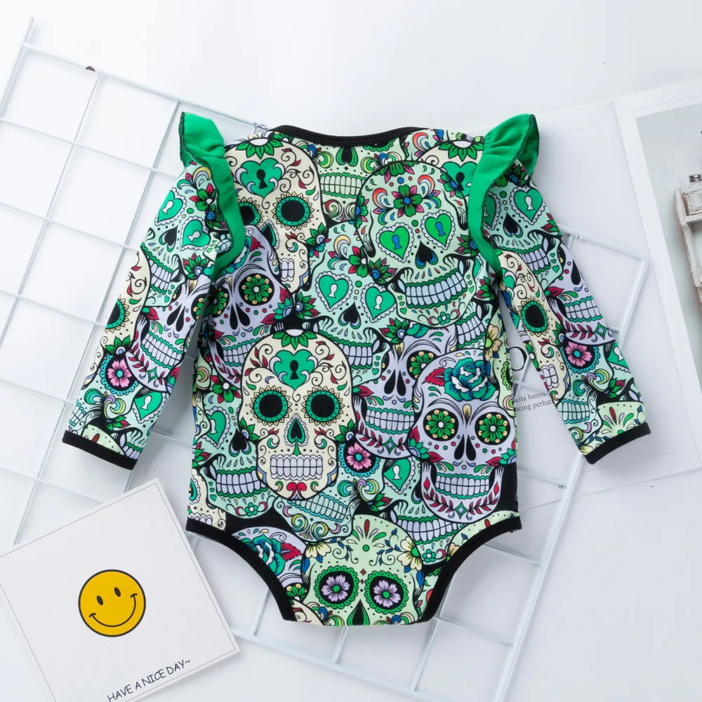 Костюм на Хэллоуин для девочек 2019 Детский комбинезон с длинным рукавом маленьких