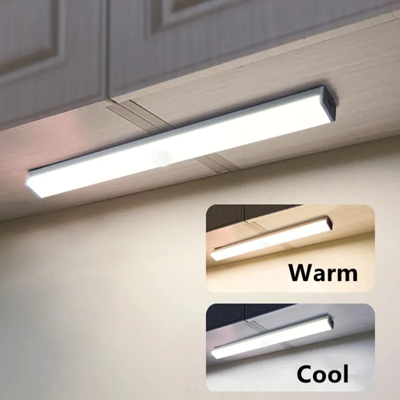 

LED Light Under Cabinet Lights USB Charging Led Motion Sensor Closet Light for Kitchens Bathroom Night Lights Bedroom Wardrobe