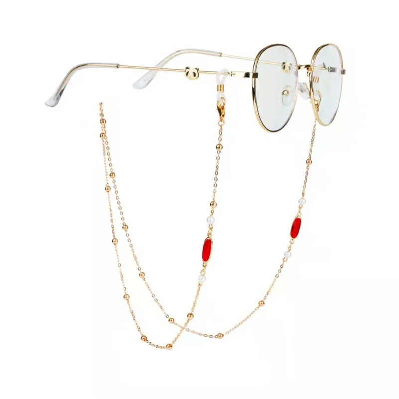 

Eyeglass Chain Color Crystal Bar Charm Pearl Beaded Chain Eyewear Holder Strap Sunglass Retainer Women Necklace Layered Bracelet