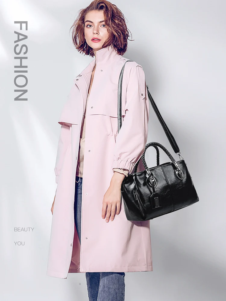 

Luxury Designer Women leather Bags Large Capacity Pocket Casual Handbag Women's Handbag Shoulder Bag Tote Bsg Sac Black Brown