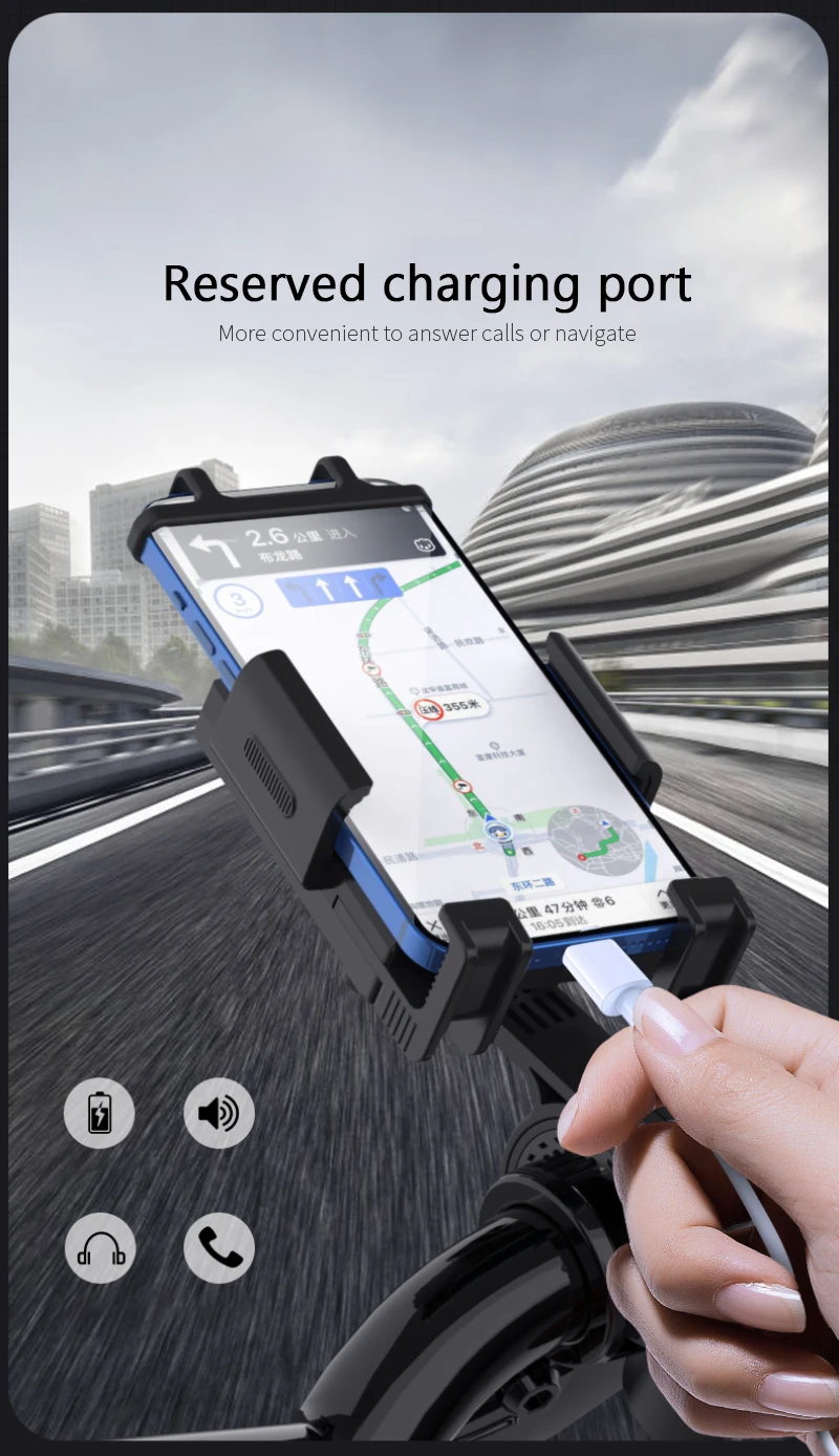 

Bike Phone Holder Universal Motorcycle Bicycle Handlebar Stand Rearview Mirror Rack Sturdy Mount Bracket Motorcycle Accessories