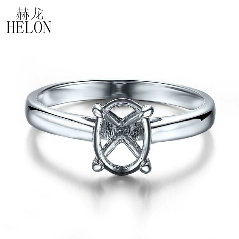 

Женское Обручальное Кольцо HELON, белое золото 14 к AU585 пробы, 8 х6 мм