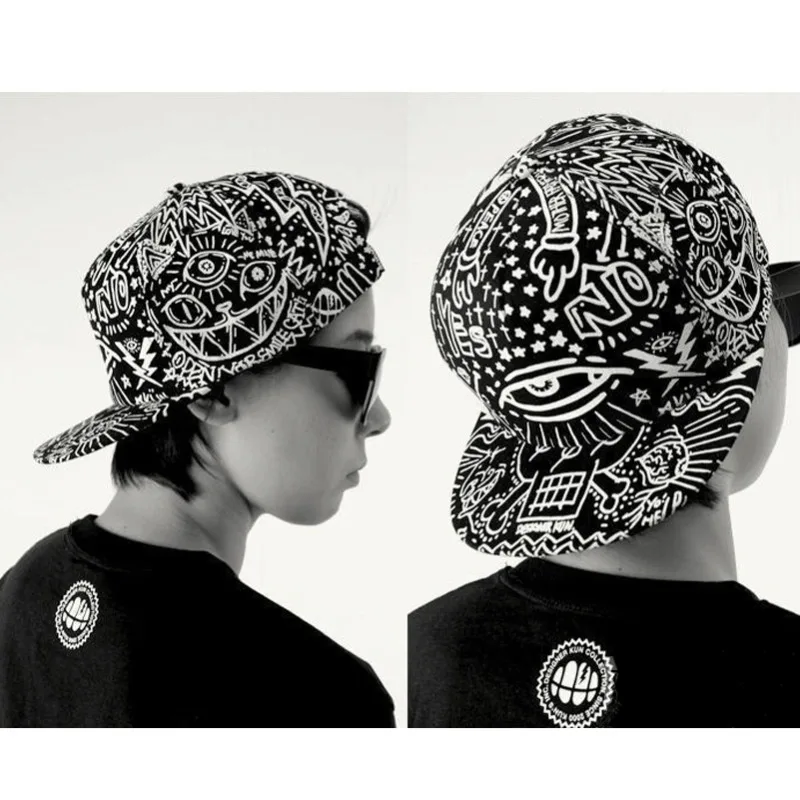 Модная Мужская хип хоп бейсболка Регулируемая Кепка Повседневная Танцевальная