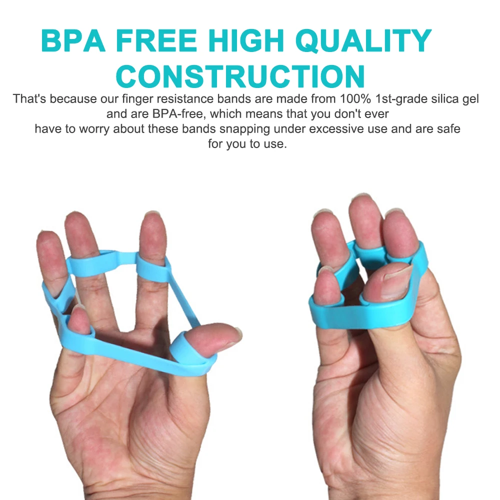 3 шт. Силиконовый растягиватель для пальцев рук и запястья с сопротивлением для тренировки силы и растяжки.