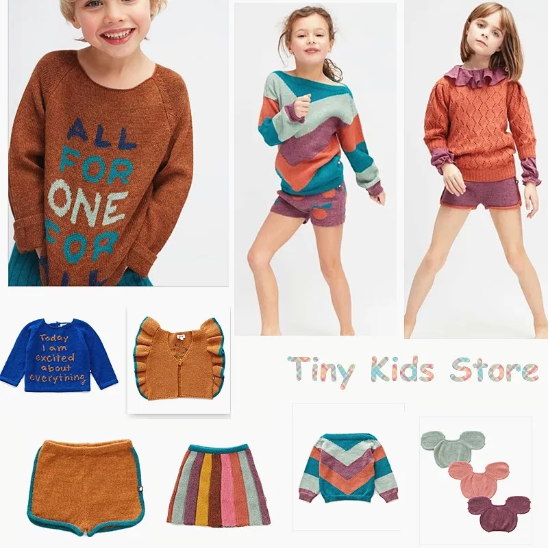 Зимняя одежда для маленьких девочек юбка пачка Лоскутная вязаная фиолетового