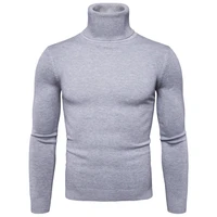 winter warm turtleneck sweater men fashion solid knitted mens sweaters 2020 casual male double collar slim fit pullover