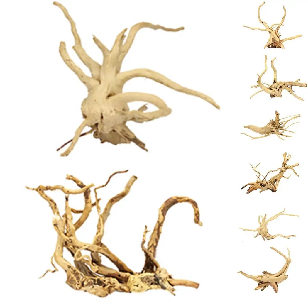 3 размера Забавный декор для дерева дома или вечерние новинка аквариум рыбы Driftwood