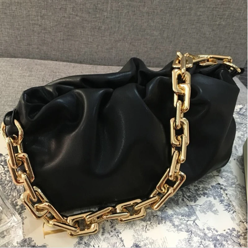 

Luxury Gold Chain Women Handbag Soft Leather Hobos Bag Single Shoulder Purse Women Crossbody Bag and Handbags