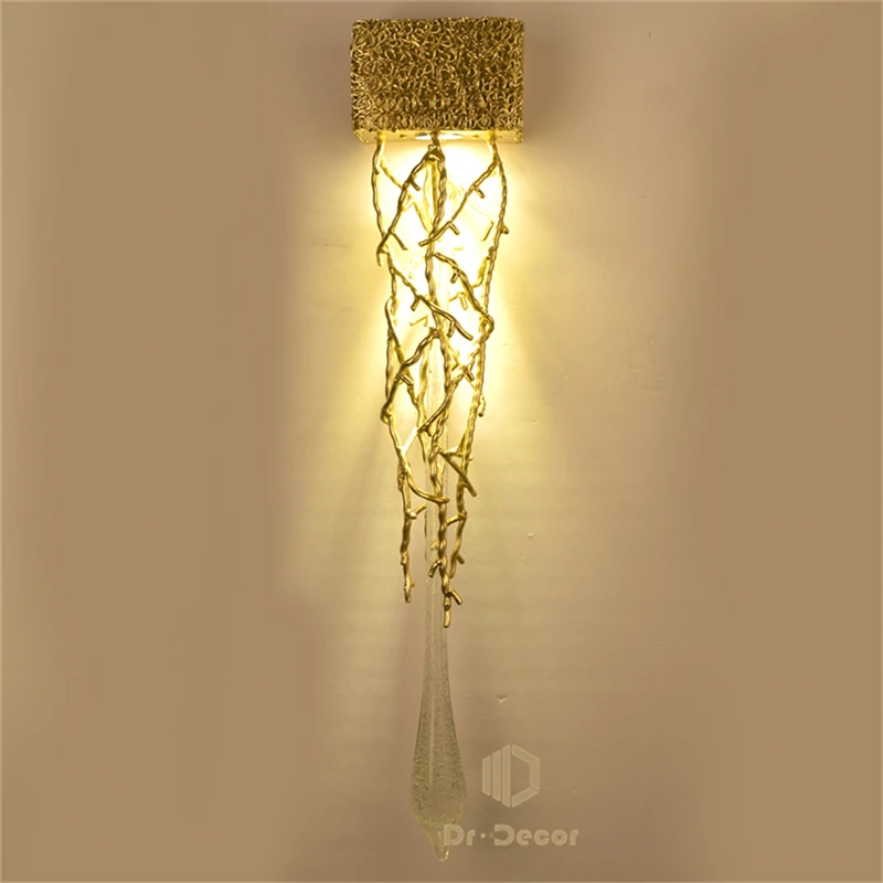 

Nordic LED Crystal Wall Lamp Bedroom Bedside Dining Room Modern Interior Decor LED Wall Lights for Living Room Outdoor Lighting