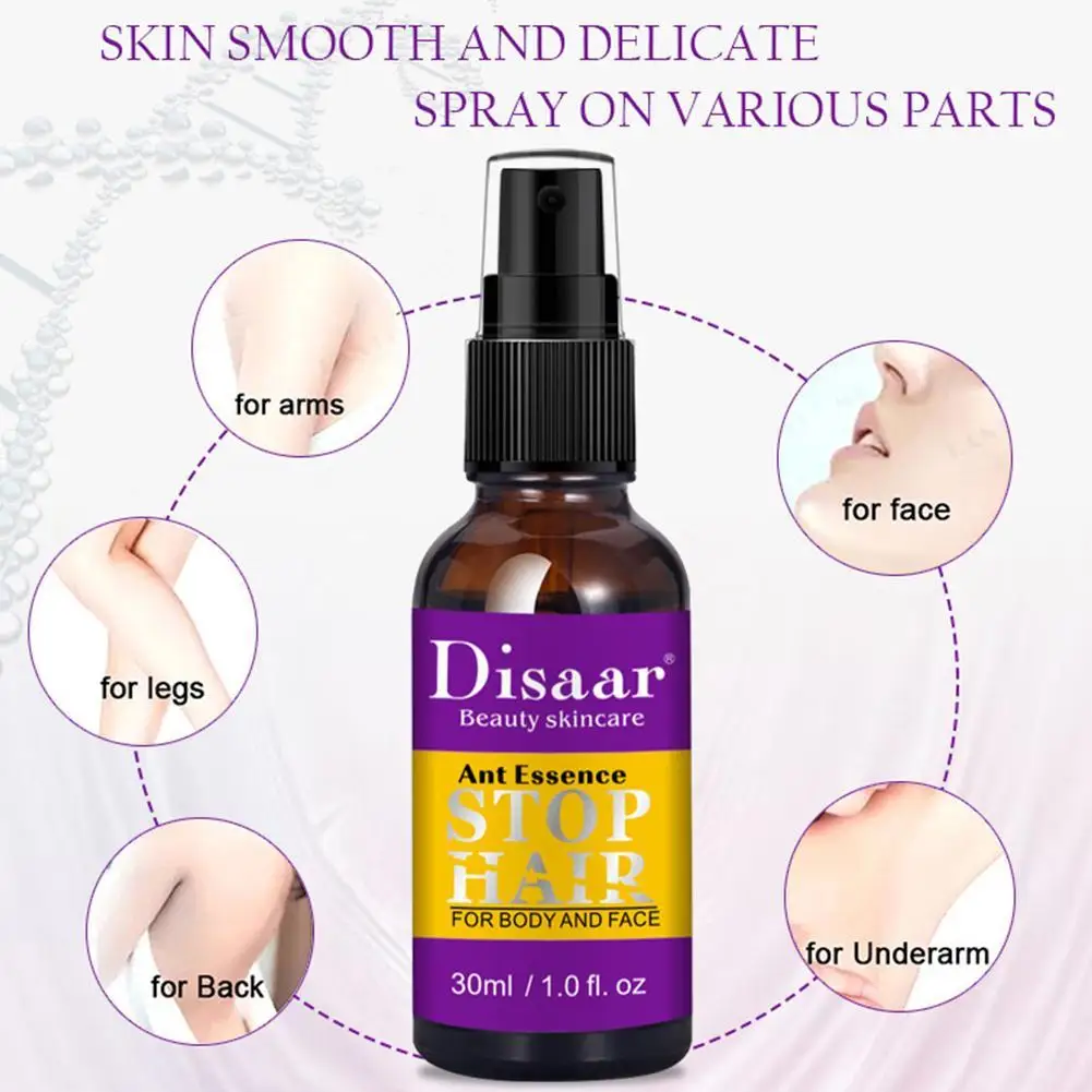 

Permanent Painless Hair Removal Spray Inhibit Hair Smooth Essence Body Beauty Non-Irritating Sprays Skincare Growth Repair H1T9