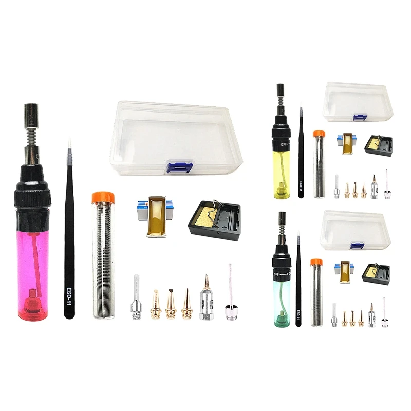 

11Pcs Soldering Iron Set Pen Welding Tool Car Repair Gas Welding Torch
