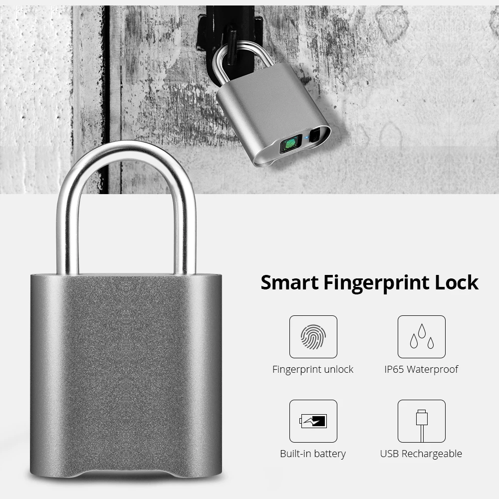 Умный БЕСКЛЮЧЕВОЙ Bluetooth замок отпечатков пальцев IP65 Водонепроницаемый Cerradura Противоугонный замок с защитой от отпечатков пальцев замок для двери багажный замок