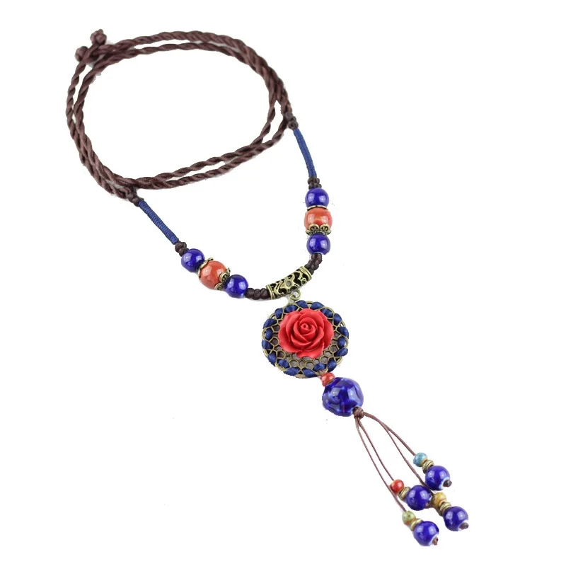 Новые модные женские подвески в виде цветов личности винтажном этническом стиле