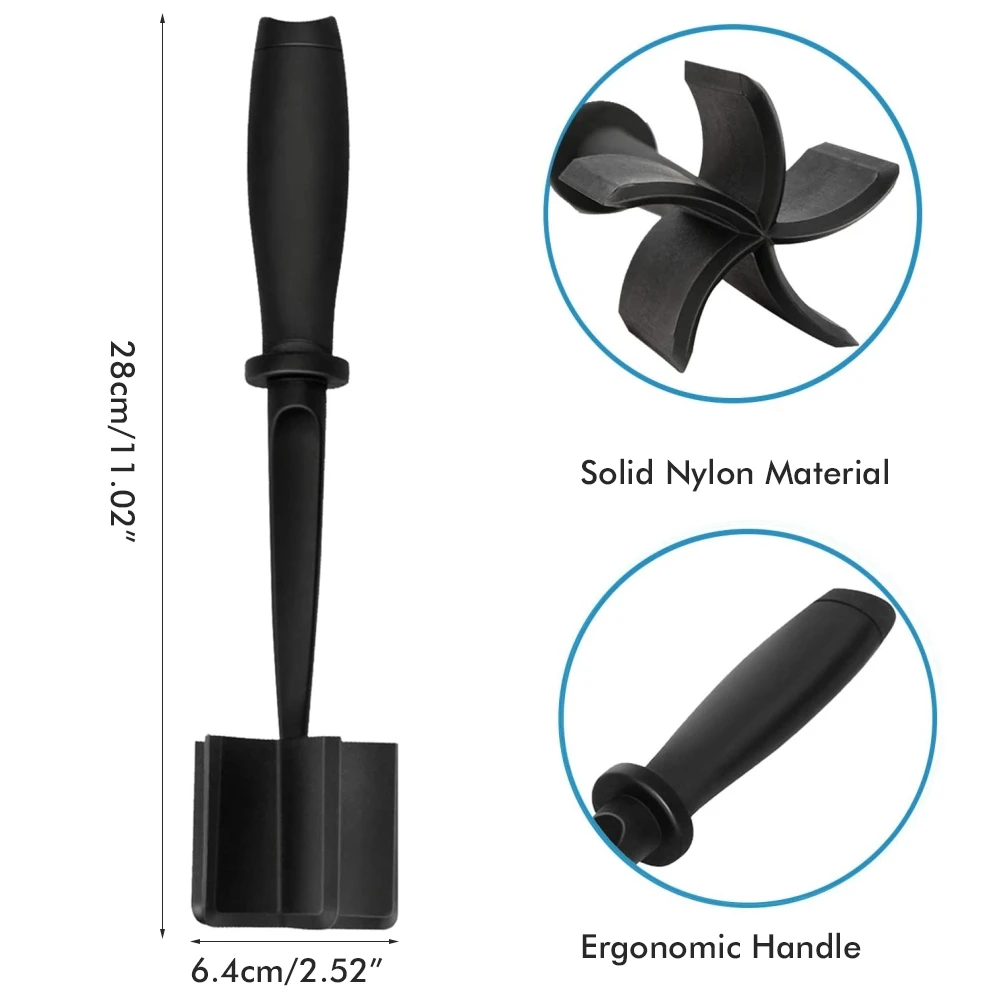

Meat Chopper Multifunctional Ground Beef Masher Ground Beef Turkey Nylon Chopper Utensil Non-Stick Cookware