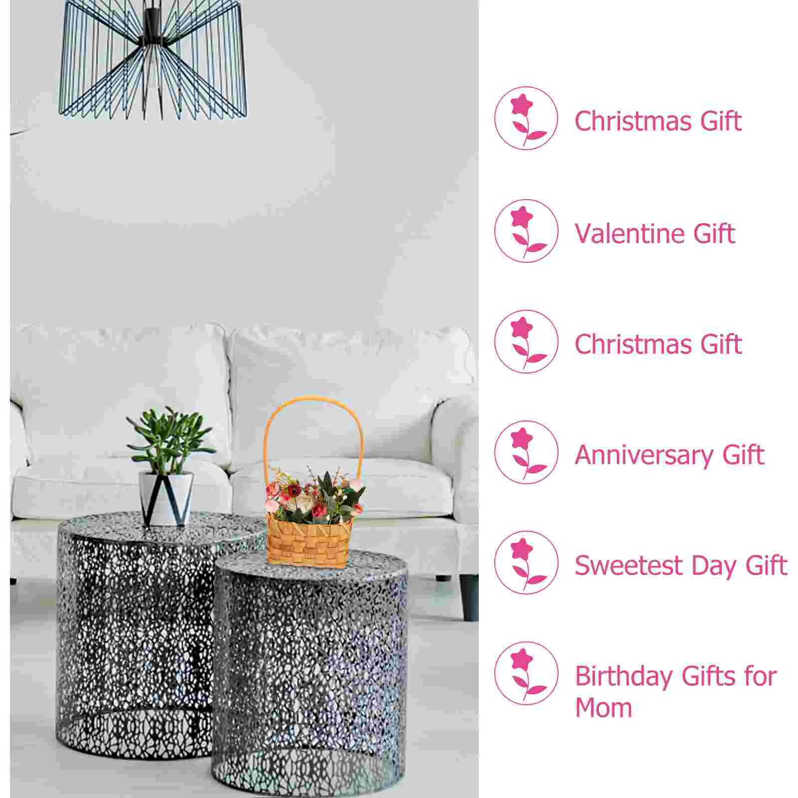 Outdoor Flower Container Practical Shopping Basket Household Tote Baskets | Дом и сад